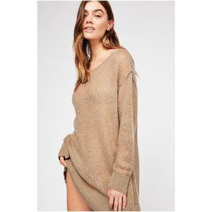 Free People Transparent Crew Sweater Tunic